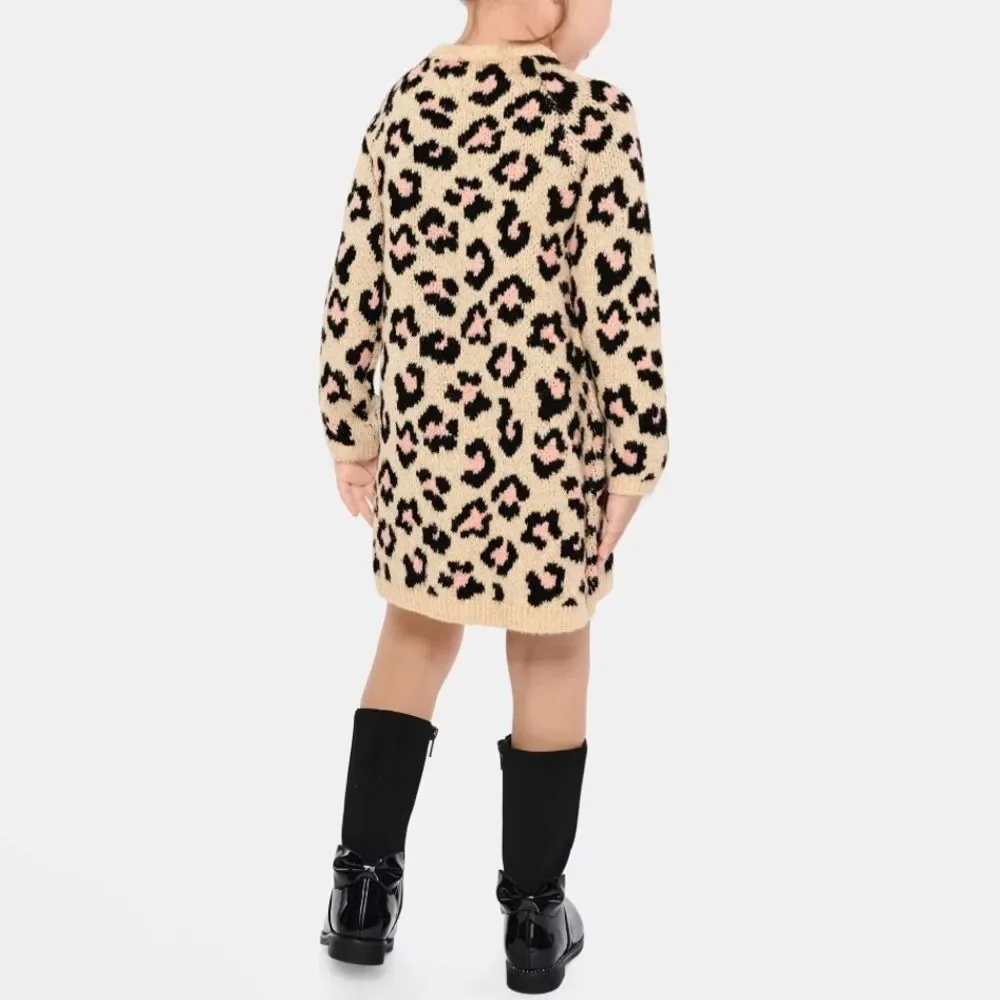 The Children's Place Leopard Print Dress - Black and Pink